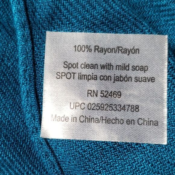 Beautiful Jewel Tone Blue Scarf (nwot??) - Picture 2 of 2